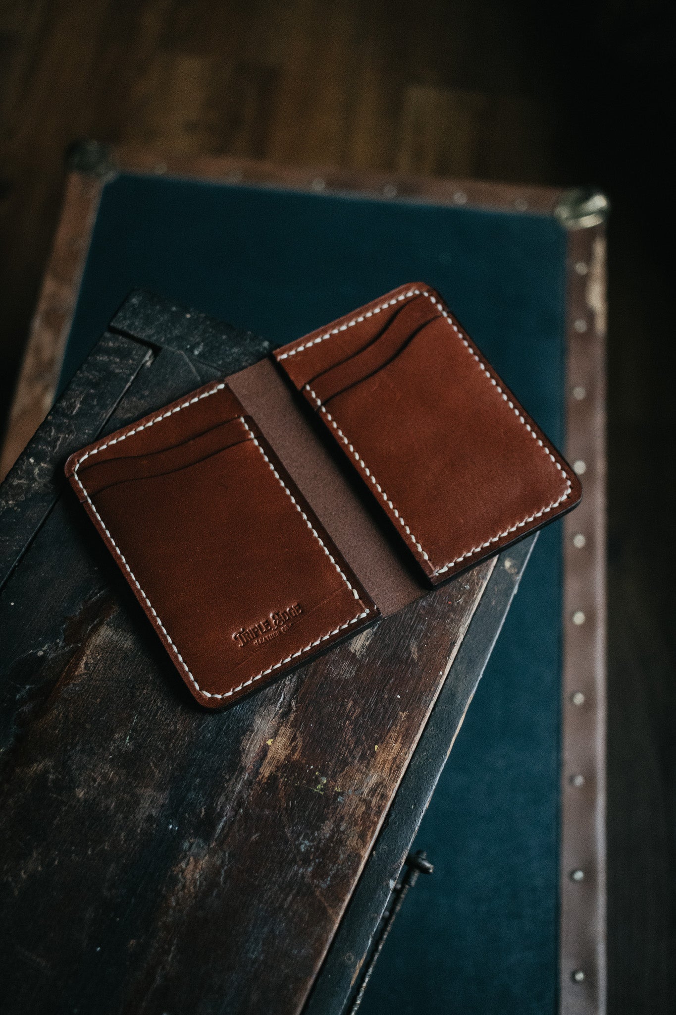 Handcrafted Leather online Vertical Wallet