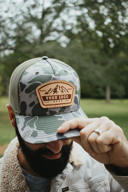 Custom Richardson Camo 112 PFP Leather Patch Hat