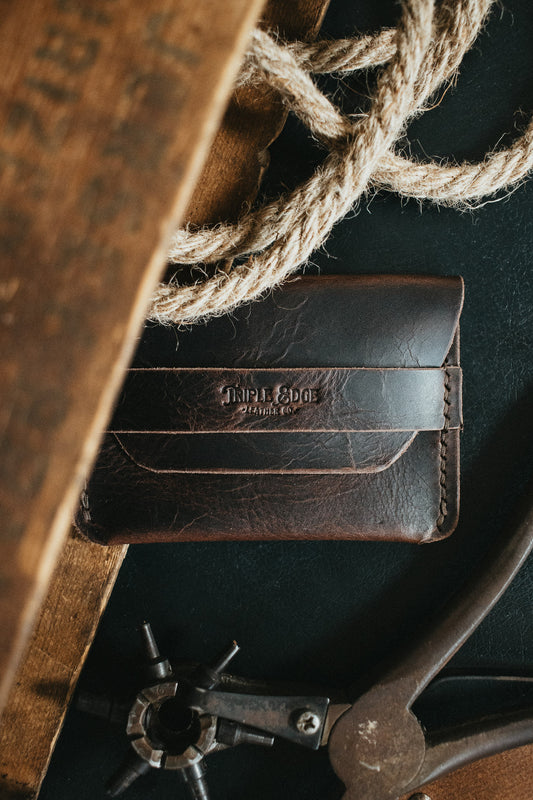 full grain leather wallet EDC